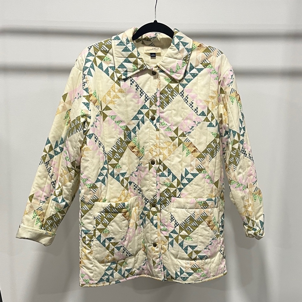 Universal Thread Patchwork Utility Jacket - Cream… - image 1
